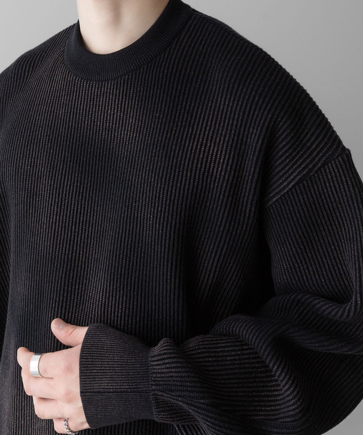 ssstein(シュタイン)のDISCOLORATION RIB KNIT LS - BLACKの公式通販サイトsession福岡セレクトショップ