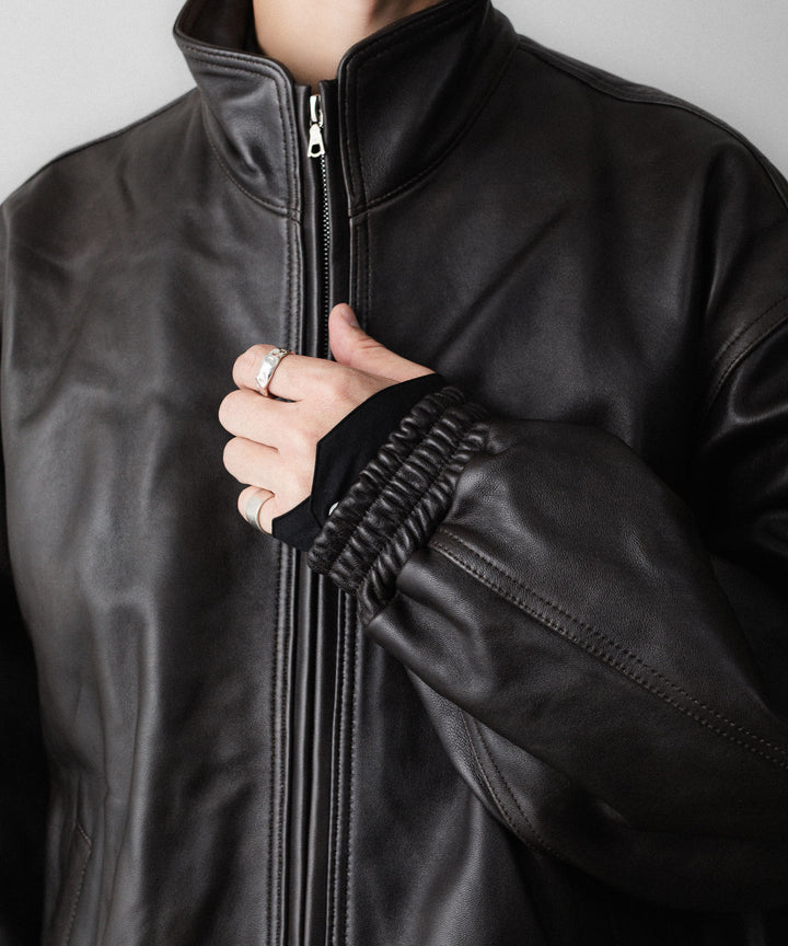ssstein(シュタイン)のSHEEP LEATHER STAND COLLAR JACKET - VINTAGE BLACKの公式通販サイトsession福岡セレクトショップ