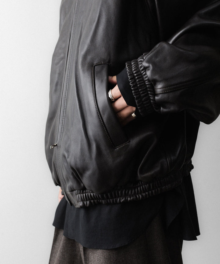 ssstein(シュタイン)のSHEEP LEATHER STAND COLLAR JACKET - VINTAGE BLACKの公式通販サイトsession福岡セレクトショップ