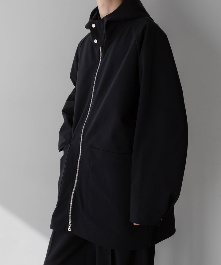 【stein】シュタイン24ss REVERSIBLE HOODED COAT - BLACK sessionセッション福岡セレクトショップ 公式通販サイト 