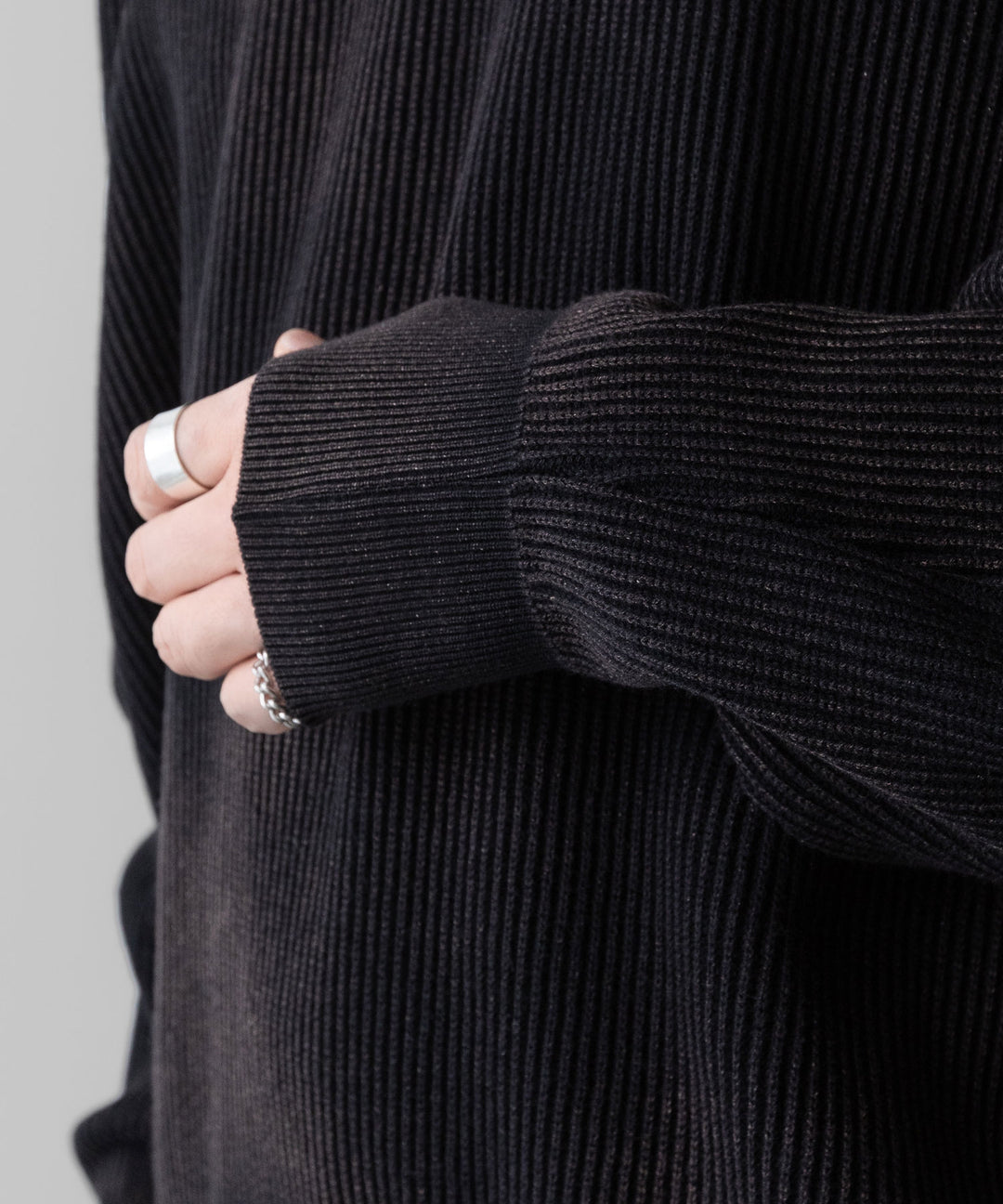 ssstein(シュタイン)のDISCOLORATION RIB KNIT LS - BLACKの公式通販サイトsession福岡セレクトショップ