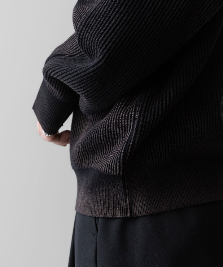 ssstein(シュタイン)のDISCOLORATION RIB KNIT LS - BLACKの公式通販サイトsession福岡セレクトショップ