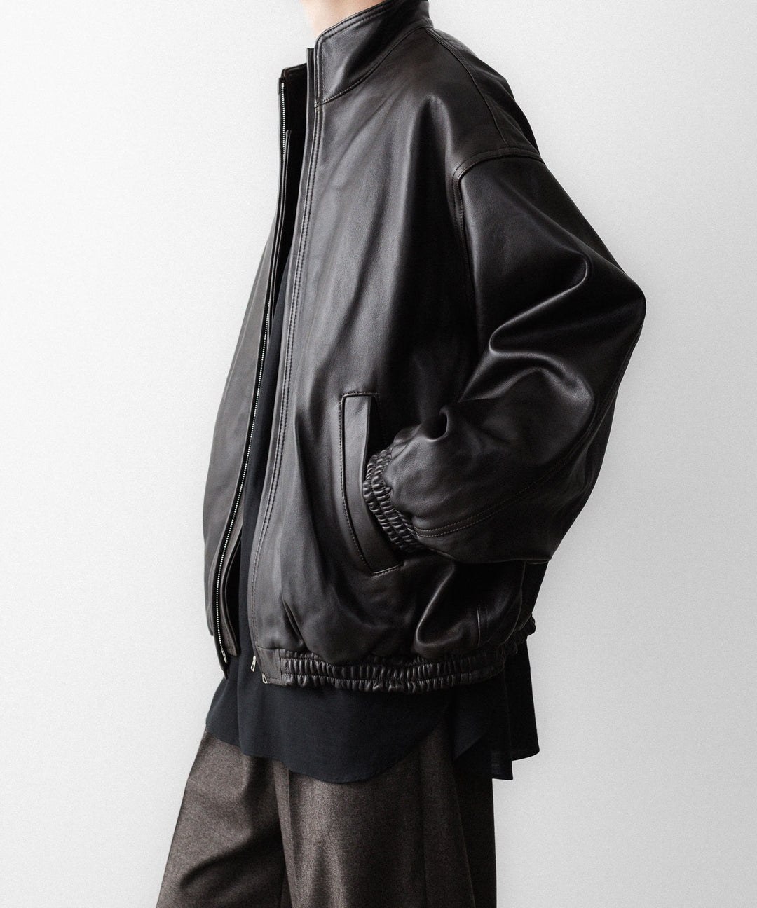 ssstein(シュタイン)のSHEEP LEATHER STAND COLLAR JACKET - VINTAGE BLACKの公式通販サイトsession福岡セレクトショップ