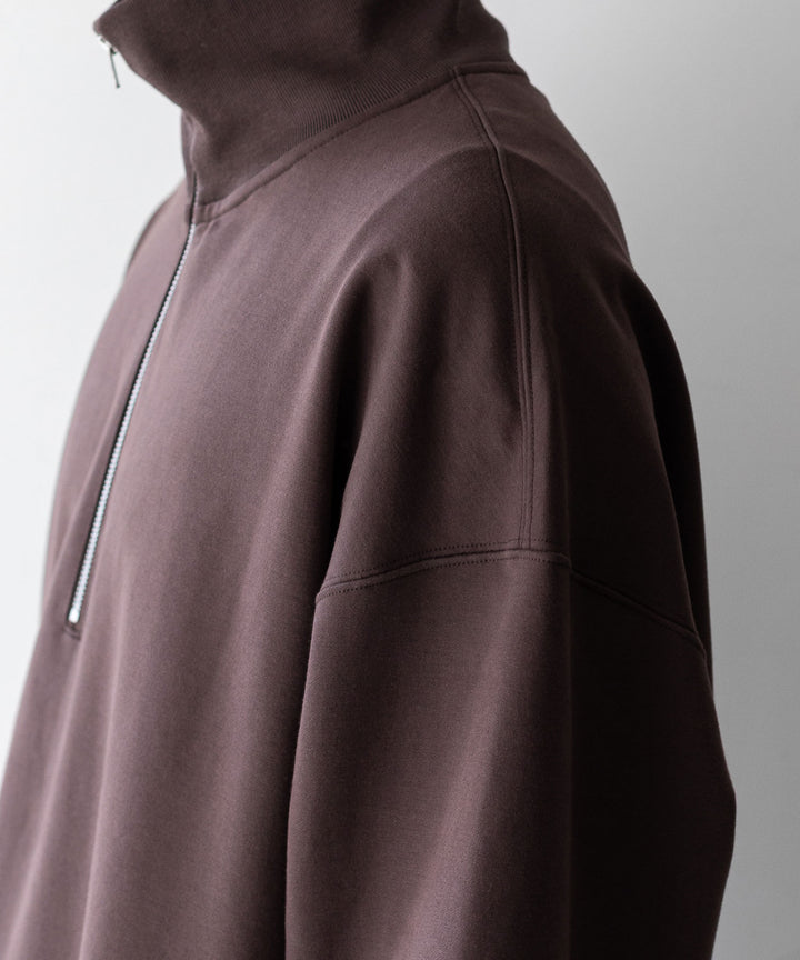 KANEMASA PHIL. カネマサフィル 23AW EXCLUSIVE - 36G SUPER FINE GAUGE HALF ZIP PULLOVER - BROWN sessionセッション福岡セレクトショップ公式通販サイト
