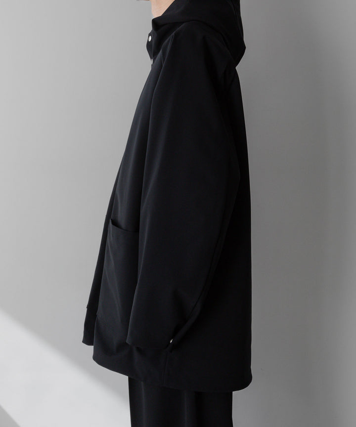 【stein】シュタイン24ss REVERSIBLE HOODED COAT - BLACK sessionセッション福岡セレクトショップ 公式通販サイト 