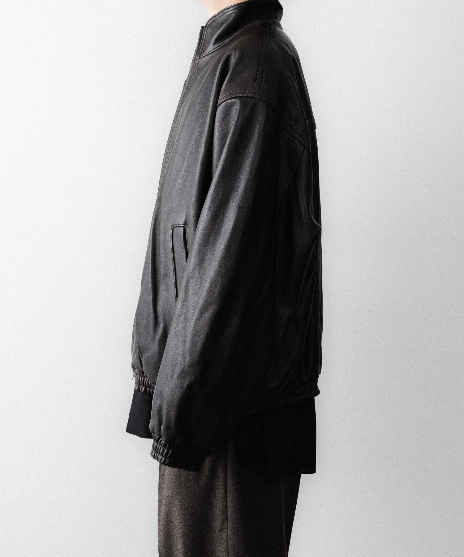 ssstein / シュタイン】SHEEP LEATHER STAND COLLAR JACKET - VINTAGE