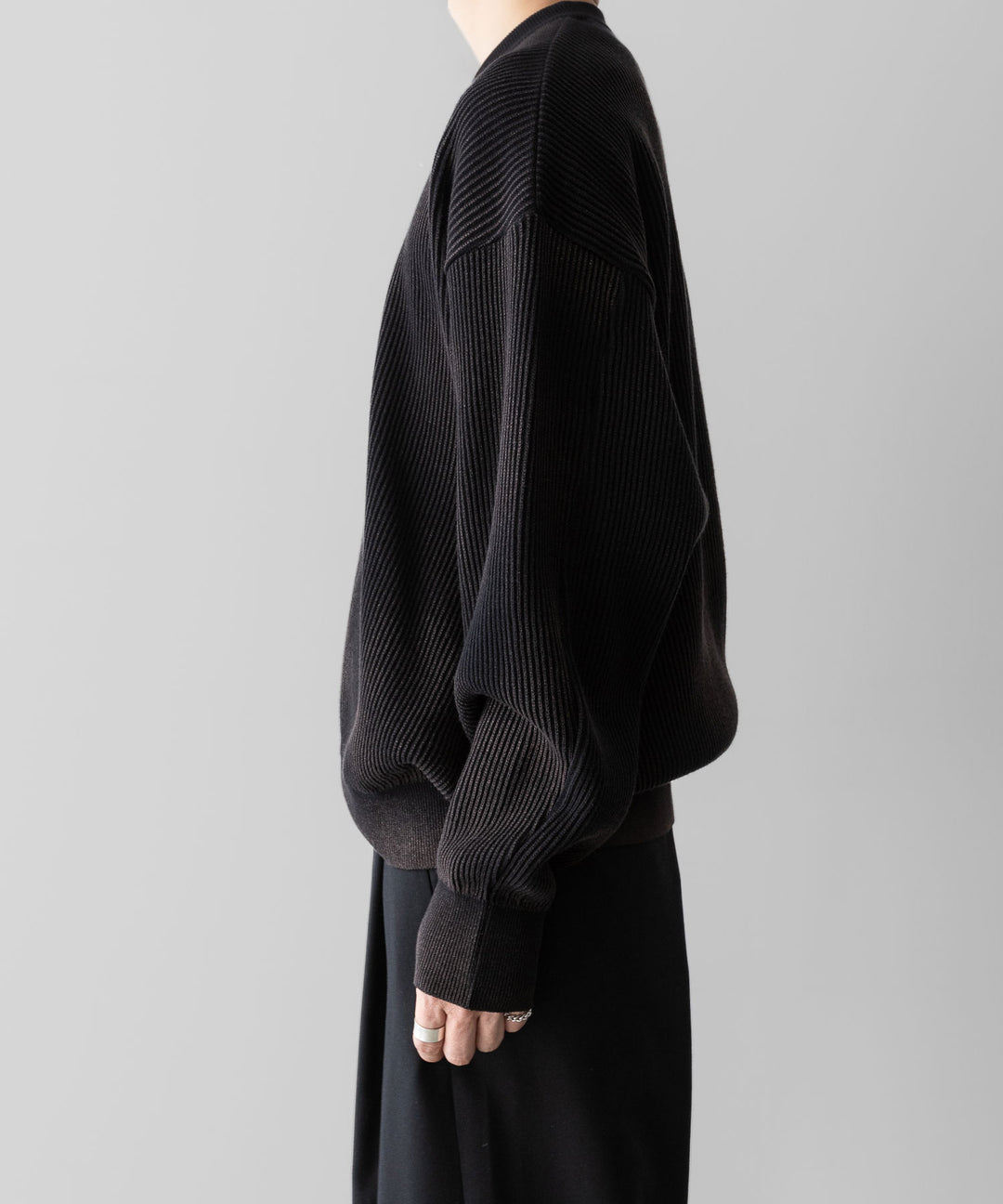 ssstein(シュタイン)のDISCOLORATION RIB KNIT LS - BLACKの公式通販サイトsession福岡セレクトショップ