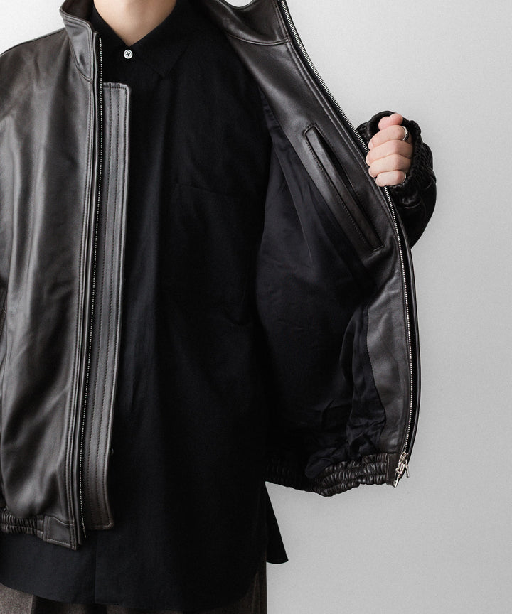 ssstein(シュタイン)のSHEEP LEATHER STAND COLLAR JACKET - VINTAGE BLACKの公式通販サイトsession福岡セレクトショップ