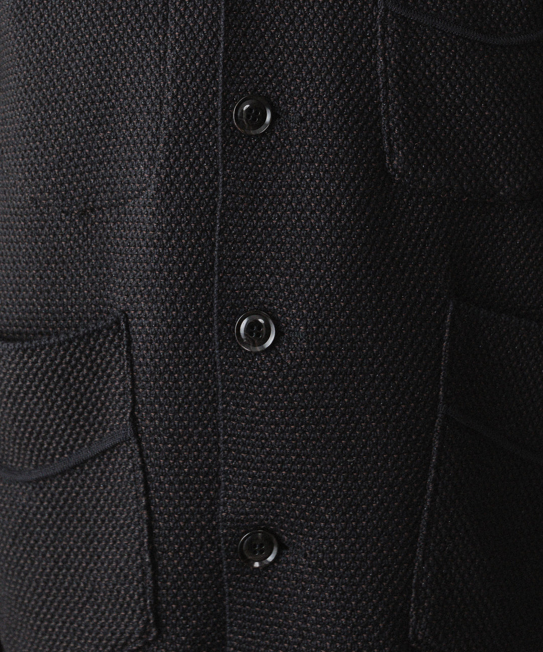 【ANTHEM A】SPARKLE MOSS STITCH KNIT JACKET - CHARCOAL