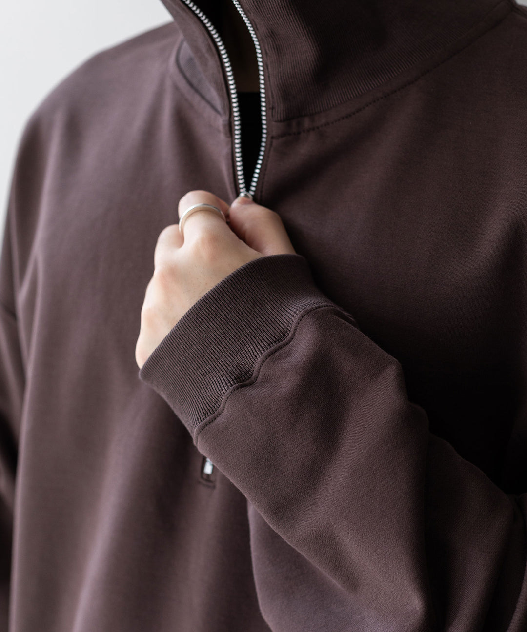 KANEMASA PHIL. カネマサフィル 23AW EXCLUSIVE - 36G SUPER FINE GAUGE HALF ZIP PULLOVER - BROWN sessionセッション福岡セレクトショップ公式通販サイト