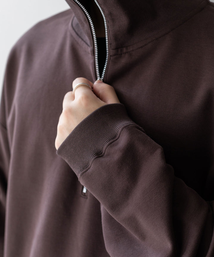 KANEMASA PHIL. カネマサフィル 23AW EXCLUSIVE - 36G SUPER FINE GAUGE HALF ZIP PULLOVER - BROWN sessionセッション福岡セレクトショップ公式通販サイト