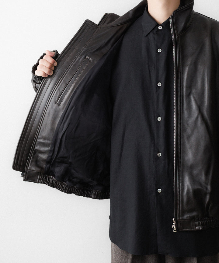 ssstein(シュタイン)のSHEEP LEATHER STAND COLLAR JACKET - VINTAGE BLACKの公式通販サイトsession福岡セレクトショップ