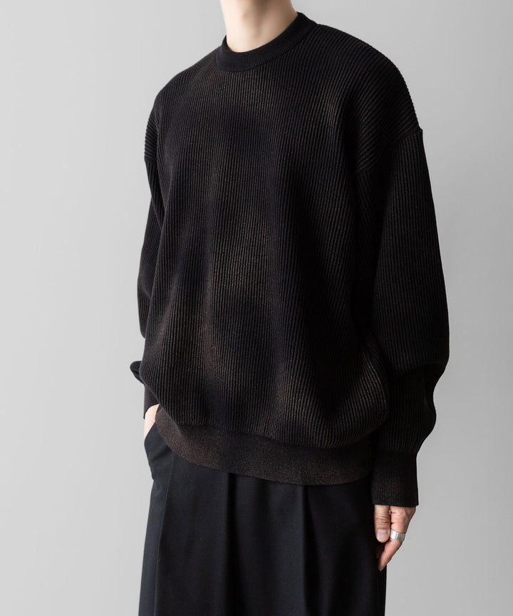 ssstein(シュタイン)のDISCOLORATION RIB KNIT LS - BLACKの公式通販サイトsession福岡セレクトショップ