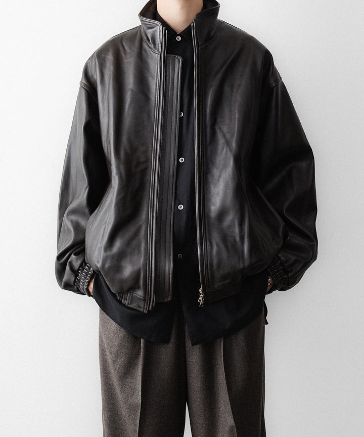 ssstein(シュタイン)のSHEEP LEATHER STAND COLLAR JACKET - VINTAGE BLACKの公式通販サイトsession福岡セレクトショップ