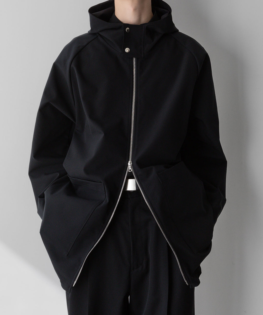 【stein】シュタイン24ss REVERSIBLE HOODED COAT - BLACK sessionセッション福岡セレクトショップ 公式通販サイト 