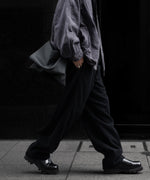 画像をギャラリービューアに読み込む, ssstein(シュタイン)のWOOL/CASHMERE FLEECE EASY TWIST TROUSERS - BLACKの公式通販サイトsession福岡セレクトショップ
