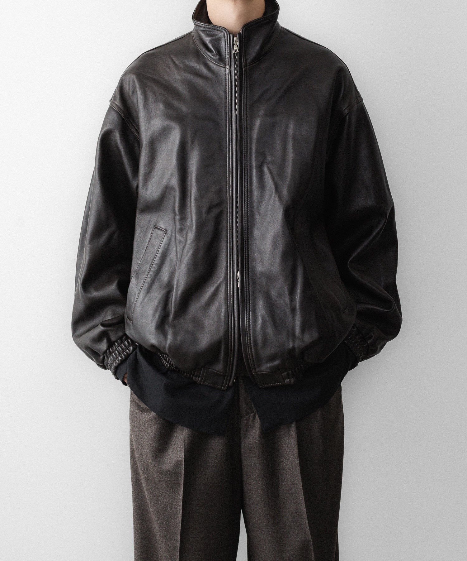 ssstein / シュタイン】SHEEP LEATHER STAND COLLAR JACKET - VINTAGE
