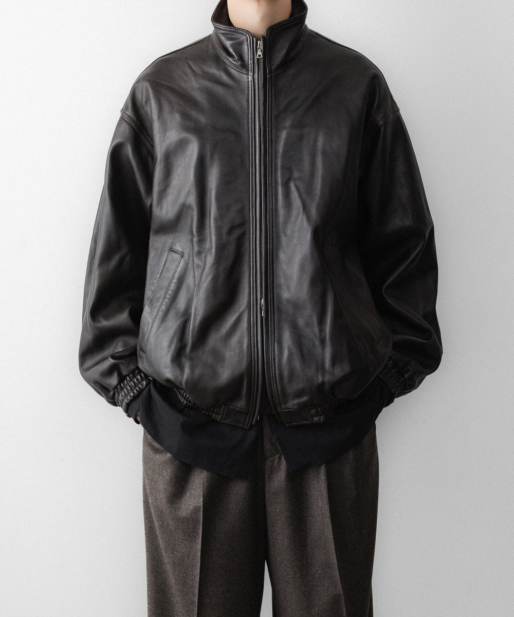 ssstein(シュタイン)のSHEEP LEATHER STAND COLLAR JACKET - VINTAGE BLACKの公式通販サイトsession福岡セレクトショップ