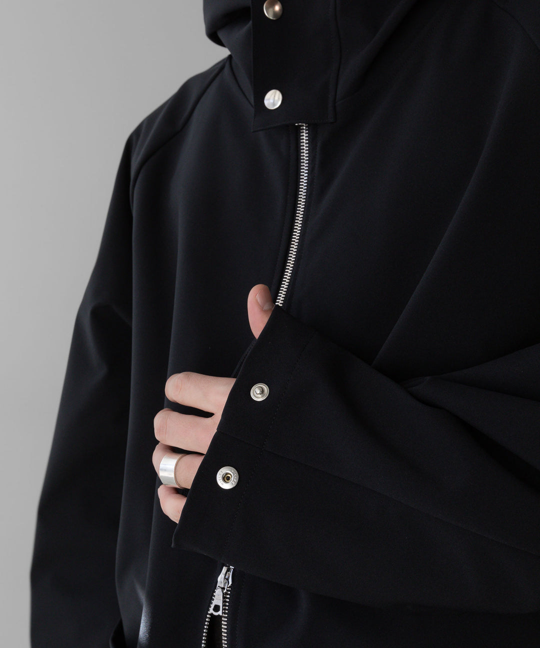 【stein】シュタイン24ss REVERSIBLE HOODED COAT - BLACK sessionセッション福岡セレクトショップ 公式通販サイト 
