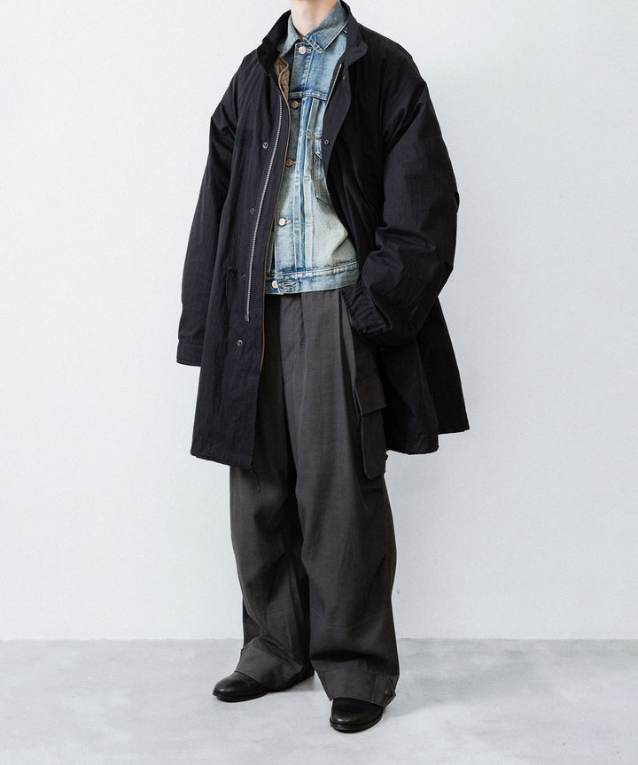 【INTÉRIM】HYPER BIG SHABBY VINTAGE "2ND" SHUTTLE DENIM SIDE PANEL JACKET - S.NAVY
