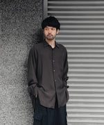 画像をギャラリービューアに読み込む, ssstein(シュタイン)のCUPRO TWILL OVERSIZED LS SHIRT - DARK BROWNの公式通販サイトsession福岡セレクトショップ
