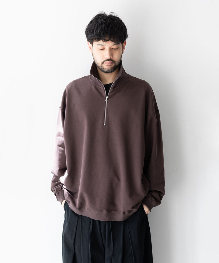 KANEMASA PHIL. カネマサフィル 23AW EXCLUSIVE - 36G SUPER FINE GAUGE HALF ZIP PULLOVER - BROWN sessionセッション福岡セレクトショップ公式通販サイト