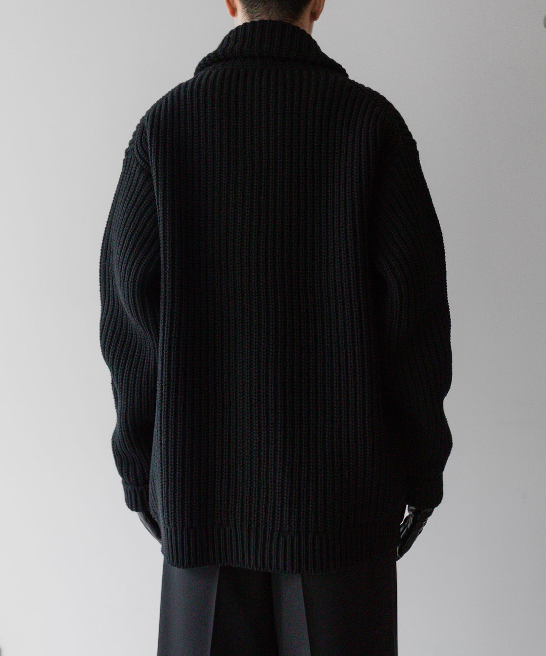 【INTÉRIM】インテリムのHYPER BIG 30s 3GG HEAVY SHAWL COLLAR CARDIGAN - BLACK 公式通販サイトsession福岡セレクトショップ