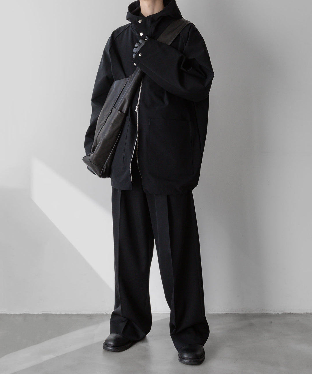 【stein】シュタイン24ss REVERSIBLE HOODED COAT - BLACK sessionセッション福岡セレクトショップ 公式通販サイト 