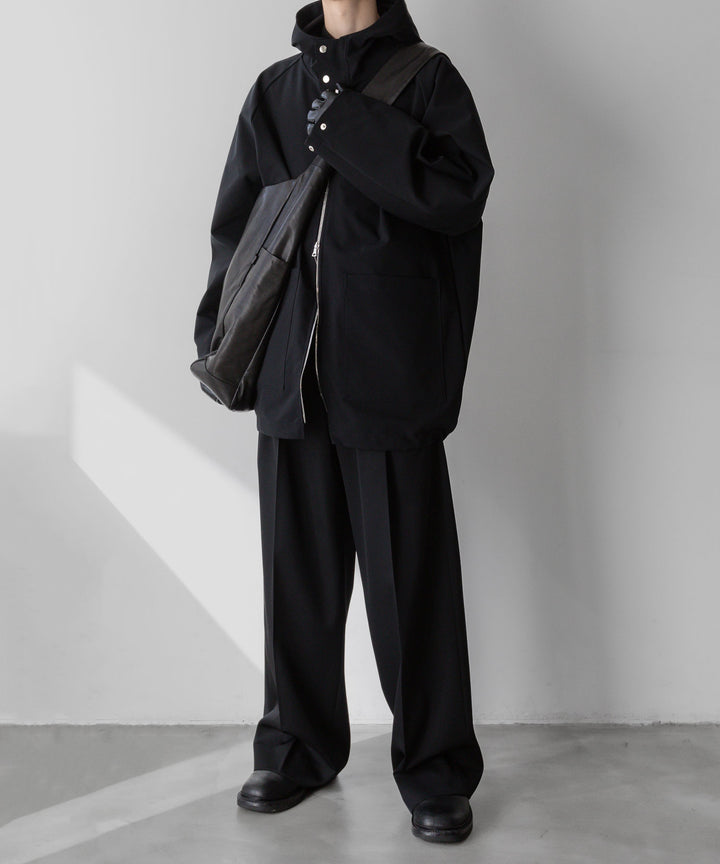 【stein】シュタイン24ss REVERSIBLE HOODED COAT - BLACK sessionセッション福岡セレクトショップ 公式通販サイト 