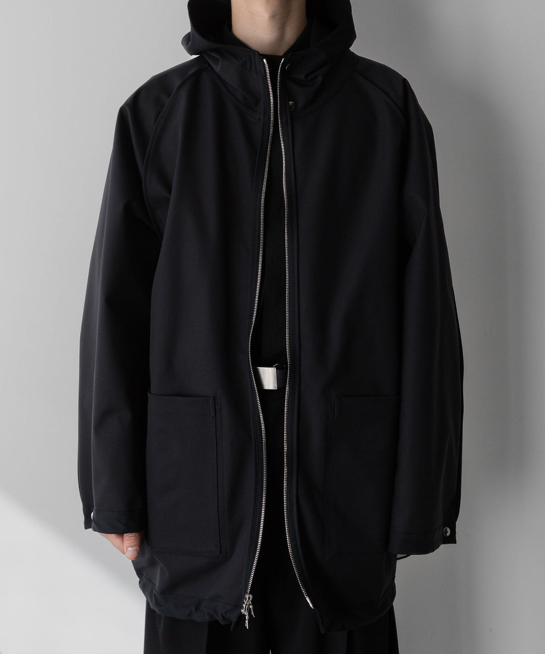 【stein】シュタイン24ss REVERSIBLE HOODED COAT - BLACK sessionセッション福岡セレクトショップ 公式通販サイト 