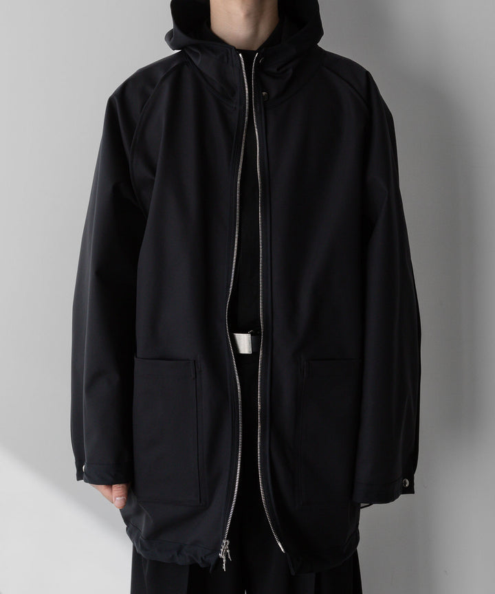 【stein】シュタイン24ss REVERSIBLE HOODED COAT - BLACK sessionセッション福岡セレクトショップ 公式通販サイト 