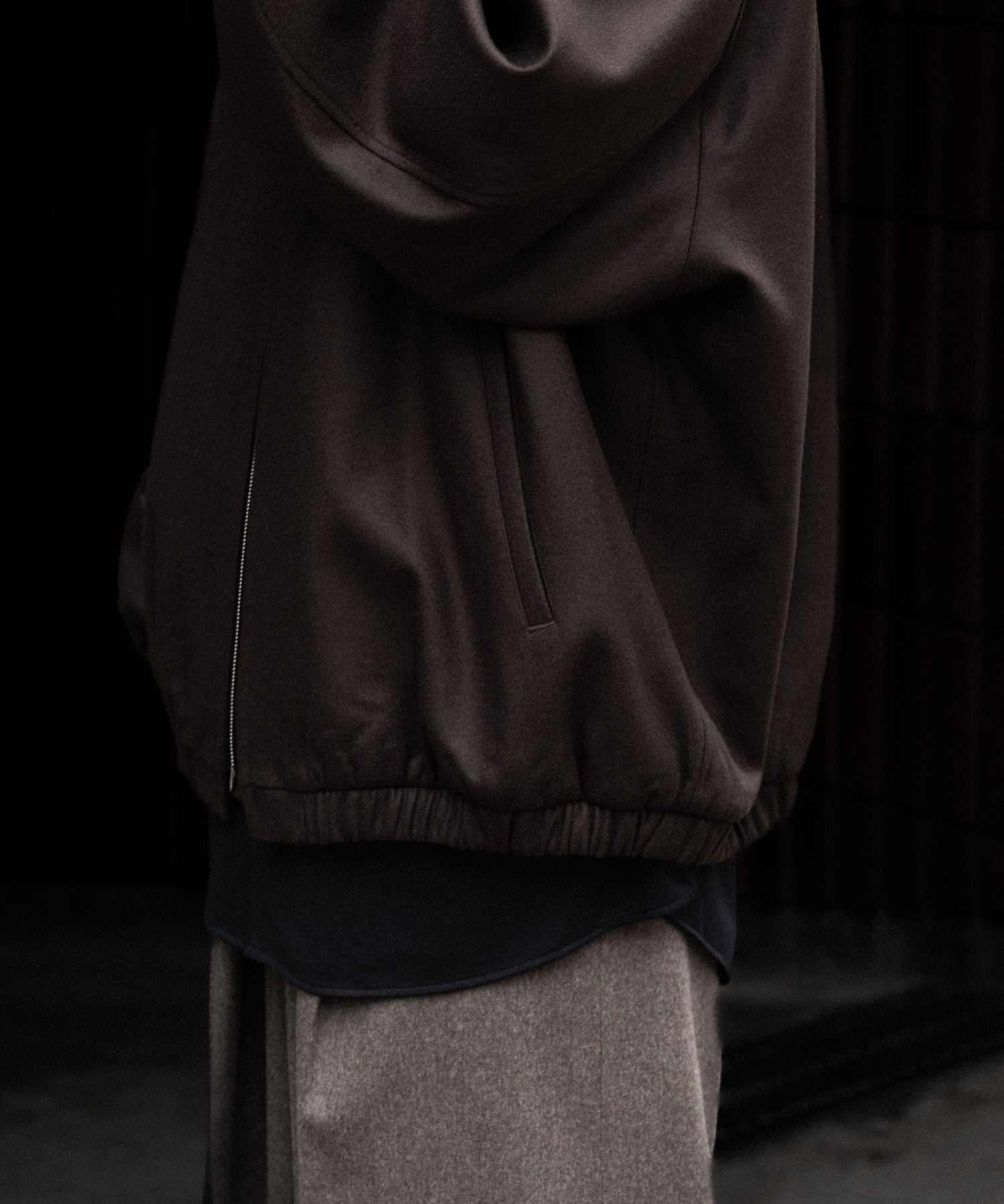 ssstein(シュタイン)のMELTON OVERSIZED ZIP JACKET - GREY BROWNの公式通販サイトsession福岡セレクトショップ