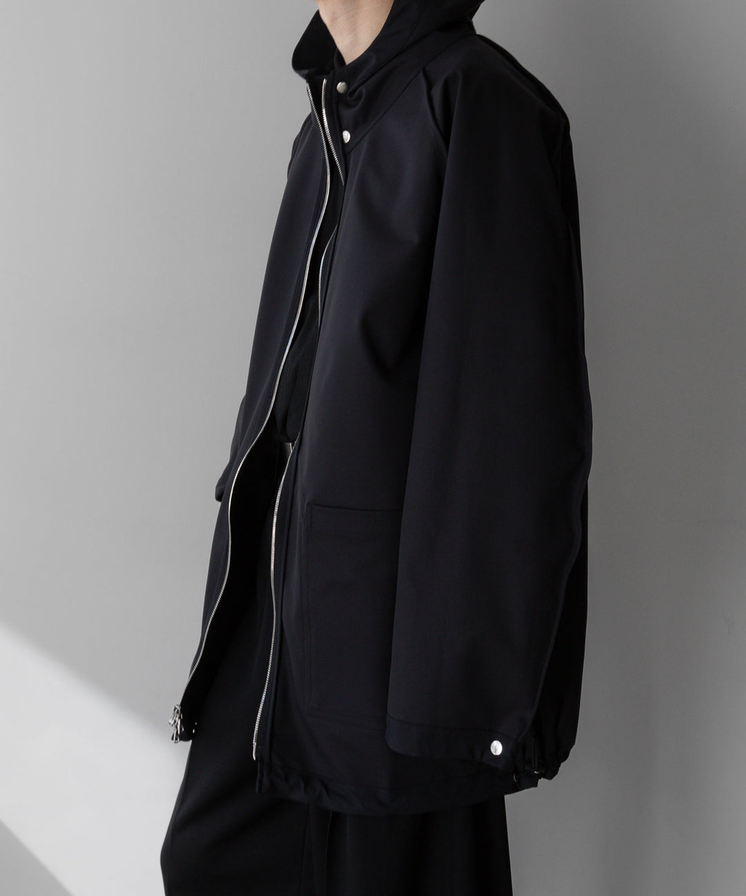 【stein】シュタイン24ss REVERSIBLE HOODED COAT - BLACK sessionセッション福岡セレクトショップ 公式通販サイト 