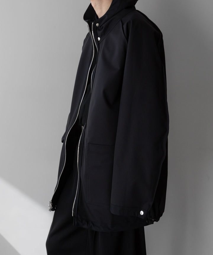 【stein】シュタイン24ss REVERSIBLE HOODED COAT - BLACK sessionセッション福岡セレクトショップ 公式通販サイト 