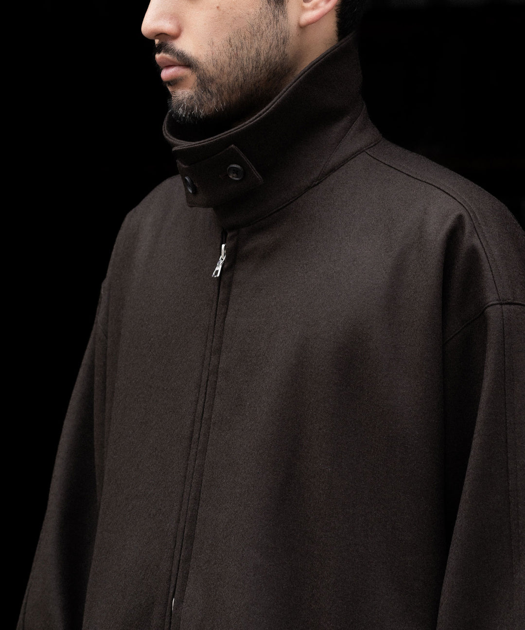ssstein(シュタイン)のMELTON OVERSIZED ZIP JACKET - GREY BROWNの公式通販サイトsession福岡セレクトショップ