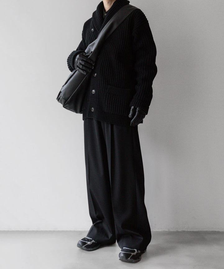 【INTÉRIM】インテリムのHYPER BIG 30s 3GG HEAVY SHAWL COLLAR CARDIGAN - BLACK 公式通販サイトsession福岡セレクトショップ