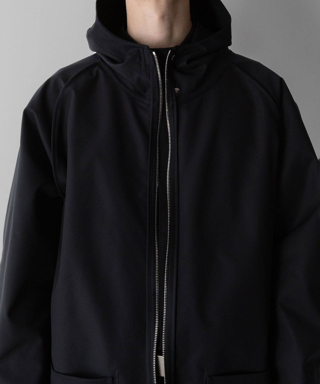 【stein】シュタイン24ss REVERSIBLE HOODED COAT - BLACK sessionセッション福岡セレクトショップ 公式通販サイト 