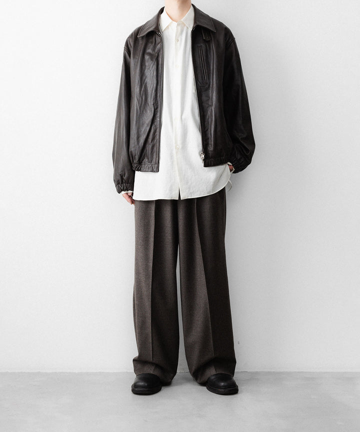 ssstein(シュタイン)のCALF ZIP SHORT JACKET - DARK BROWNの公式通販サイトsession福岡セレクトショップ