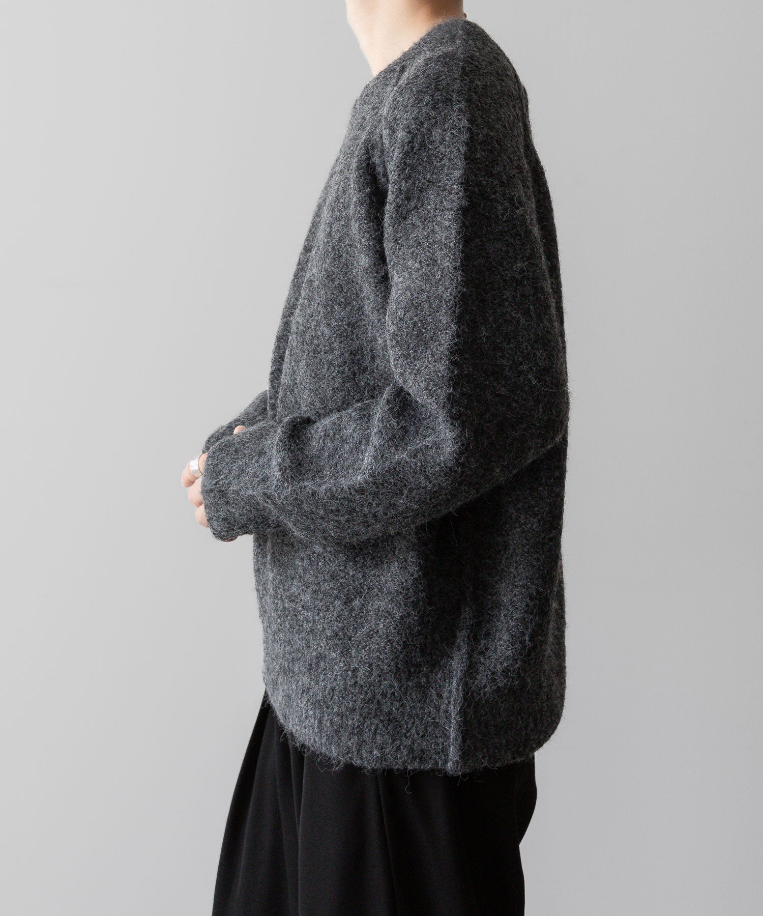 VEIN ヴェインのSHAGGY KNIT CREWNECK PULLOVER - X.GRAYの公式通販サイトsession福岡セレクトショップ