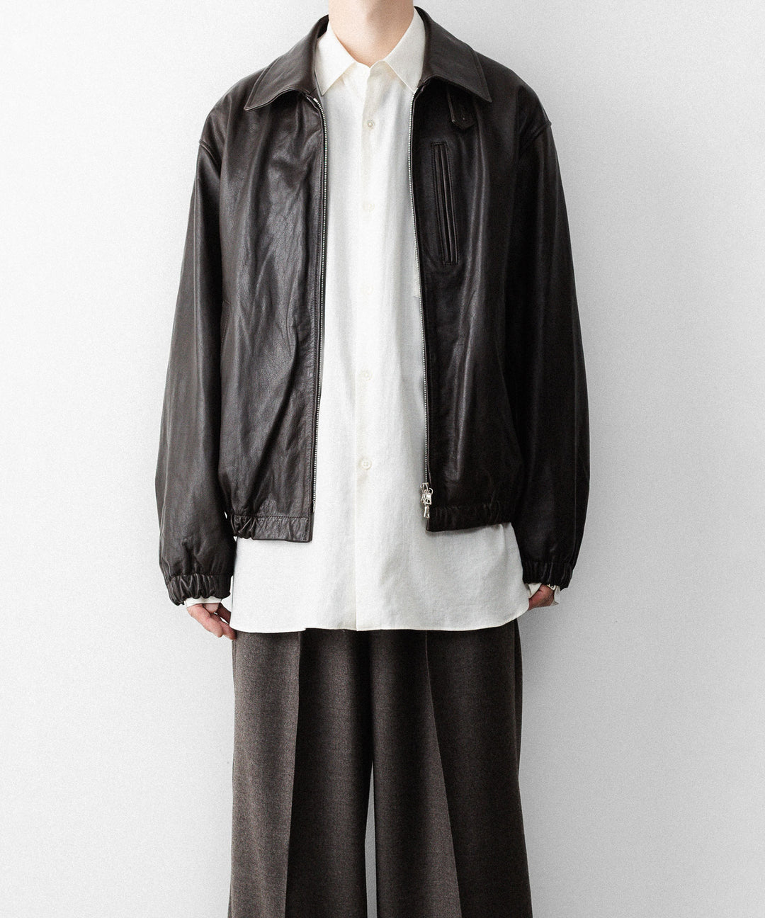 ssstein(シュタイン)のCALF ZIP SHORT JACKET - DARK BROWNの公式通販サイトsession福岡セレクトショップ