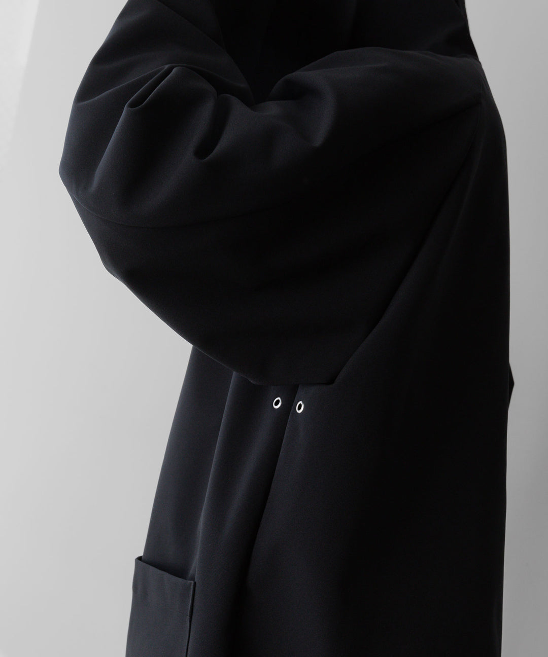 【stein】シュタイン24ss REVERSIBLE HOODED COAT - BLACK sessionセッション福岡セレクトショップ 公式通販サイト 