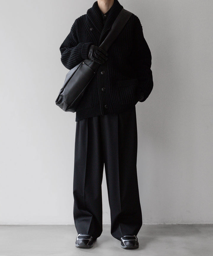 【INTÉRIM】インテリムのHYPER BIG 30s 3GG HEAVY SHAWL COLLAR CARDIGAN - BLACK 公式通販サイトsession福岡セレクトショップ