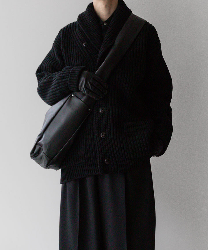 【INTÉRIM】インテリムのHYPER BIG 30s 3GG HEAVY SHAWL COLLAR CARDIGAN - BLACK 公式通販サイトsession福岡セレクトショップ