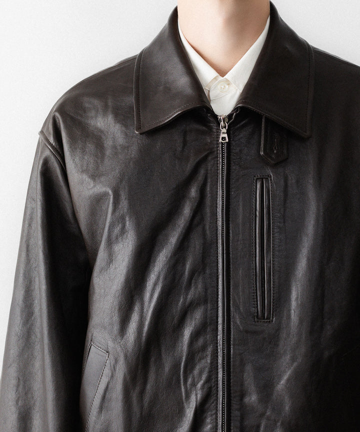 ssstein(シュタイン)のCALF ZIP SHORT JACKET - DARK BROWNの公式通販サイトsession福岡セレクトショップ