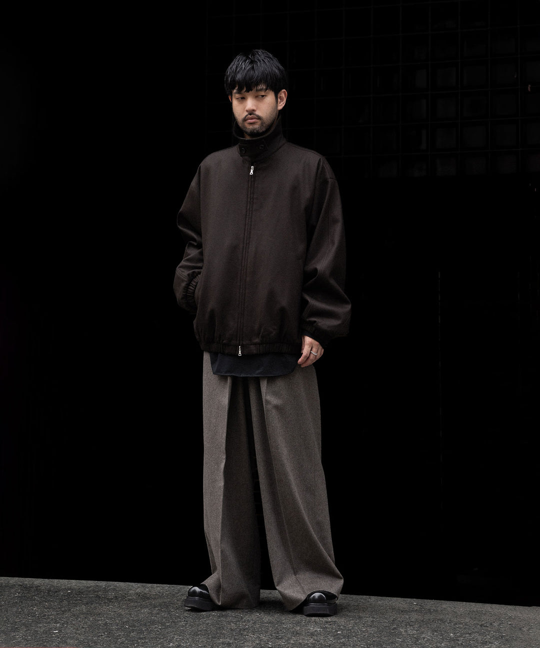 ssstein(シュタイン)のMELTON OVERSIZED ZIP JACKET - GREY BROWNの公式通販サイトsession福岡セレクトショップ