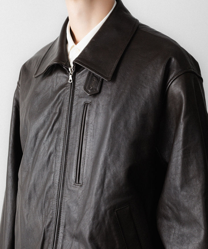 ssstein(シュタイン)のCALF ZIP SHORT JACKET - DARK BROWNの公式通販サイトsession福岡セレクトショップ