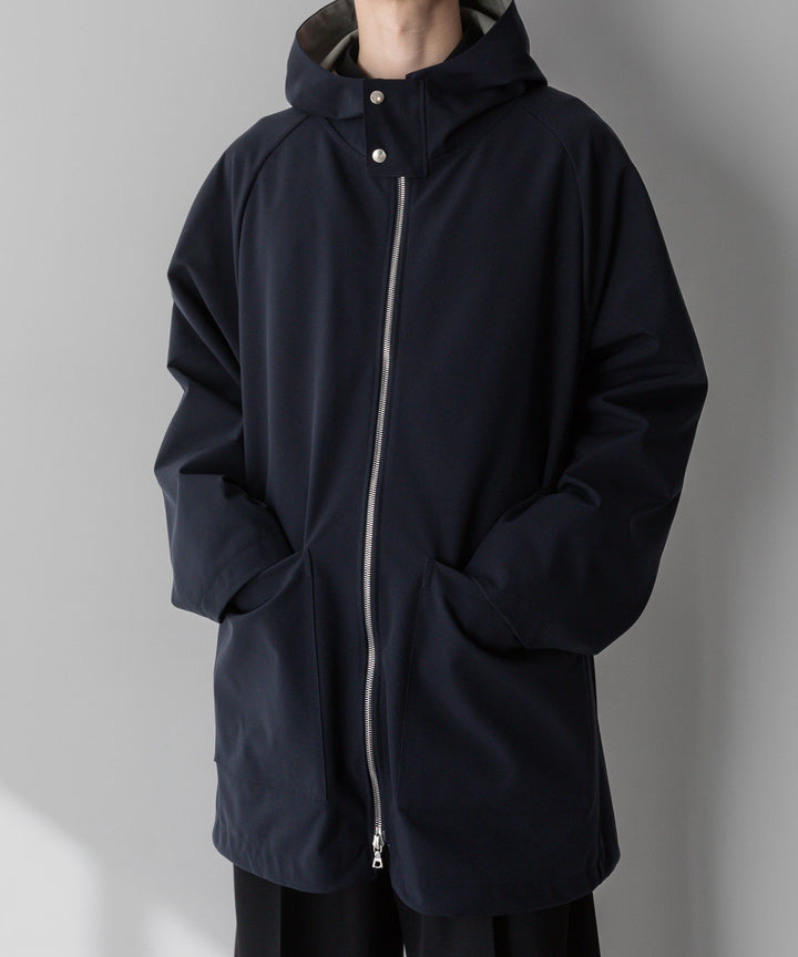 【stein】シュタイン24ss REVERSIBLE HOODED COAT - DARK NAVY sessionセッション福岡セレクトショップ 公式通販サイト