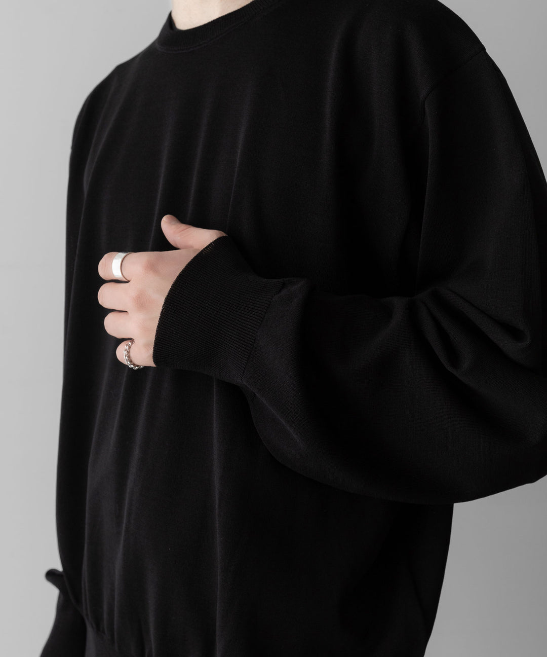 ssstein(シュタイン)のWOOL SILK KNIT TUCKED LS - BLACKの公式通販サイトsession福岡セレクトショップ