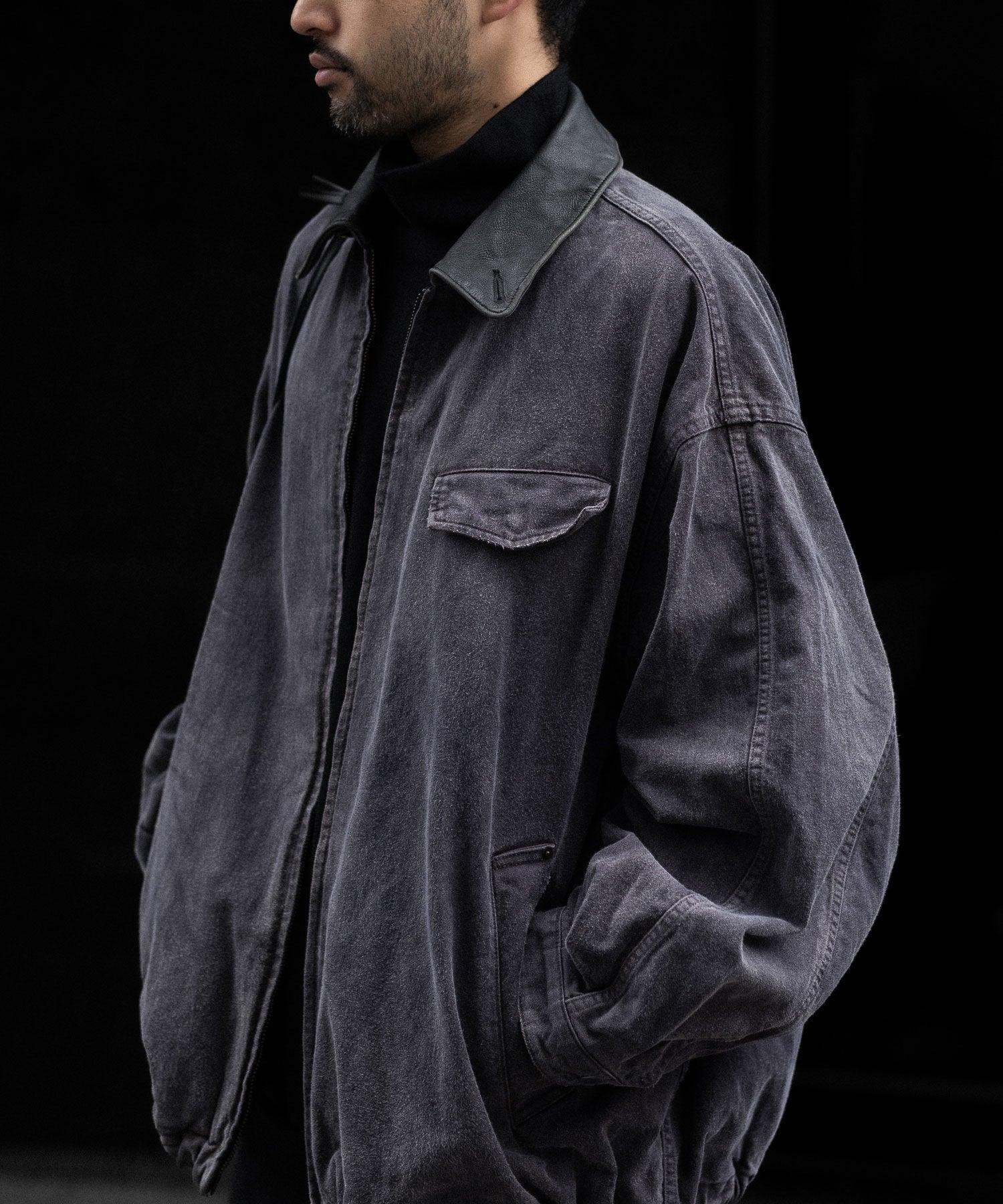 シュタイン  ST.1239 SULFUR DYED WHIP CORD VINTAGE ZIP JACKET ウィップコードヴィンテージジップジャケットブルゾン メンズ M ssstein / シュタイン】SULFUR DYED WHIP CORD VINTAGE ZIP JACKET