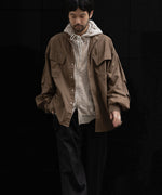 画像をギャラリービューアに読み込む, NEITHERS ネイダースのROASTER BAND COLLAR SHIRT JACKET - BROWNの公式通販サイトsession福岡セレクトショップ
